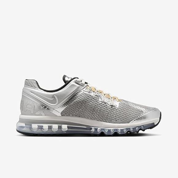 NWT Nike Men’s Air Max 2013 Metallic Silver Gold Size 12 Running Sneakers - Picture 3 of 5